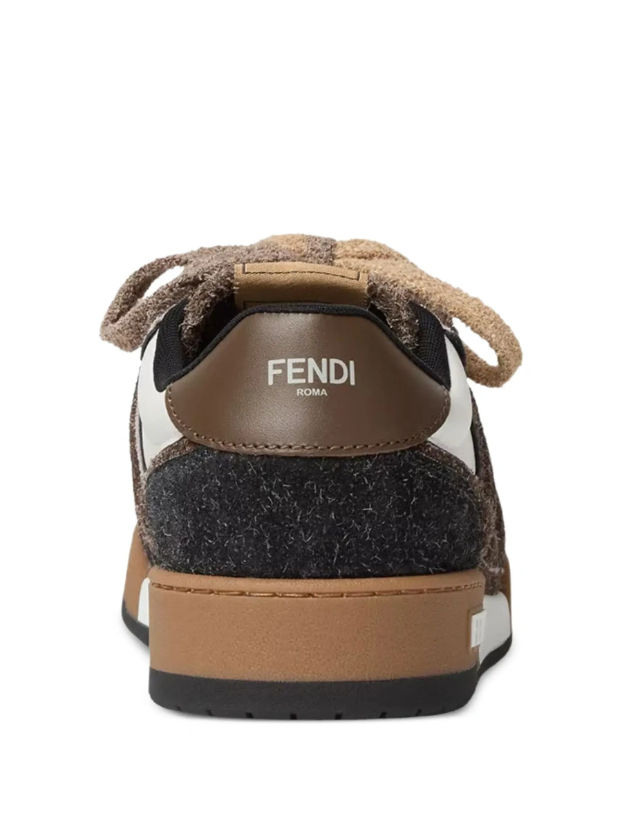Sneakers Fendi maro din piele intoarsa - Img 6