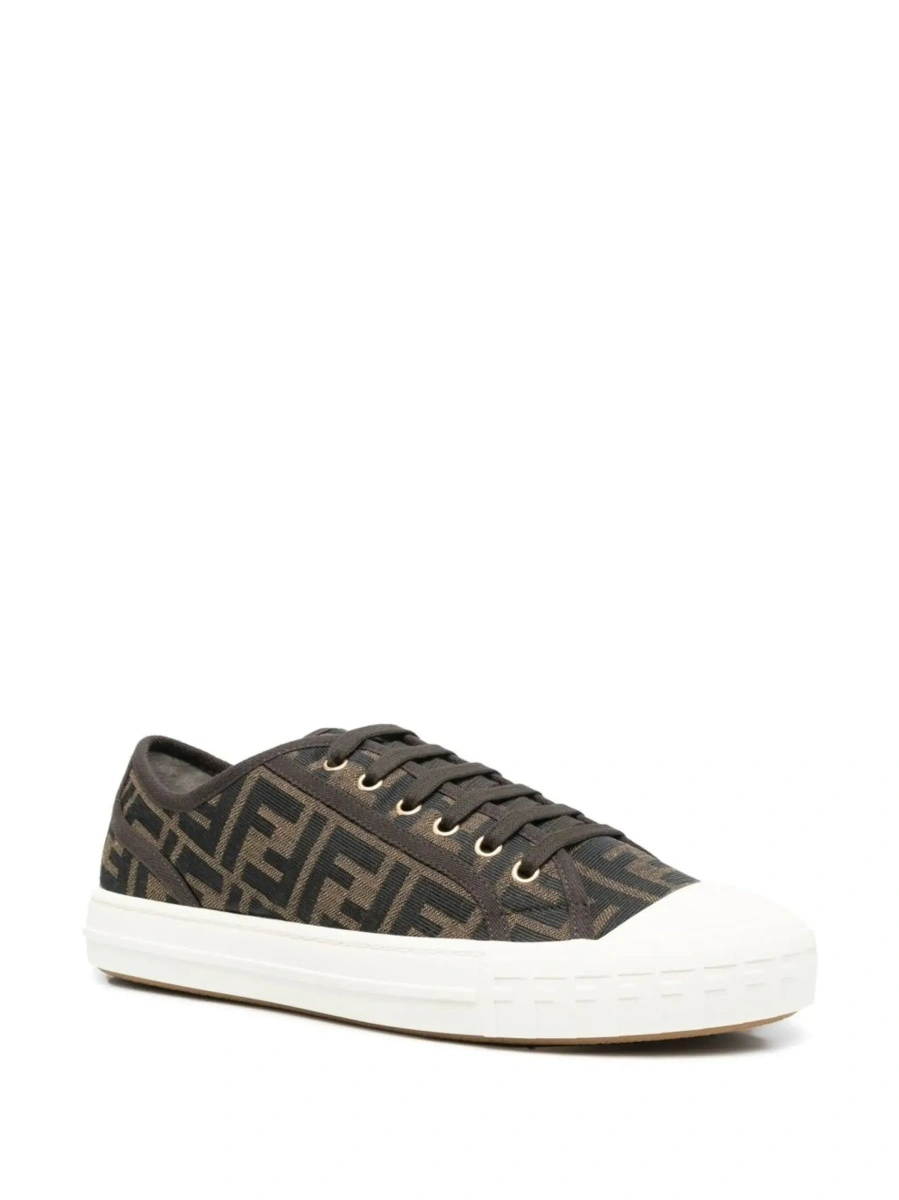 Sneakers Fendi maro din tesatura - Img 5