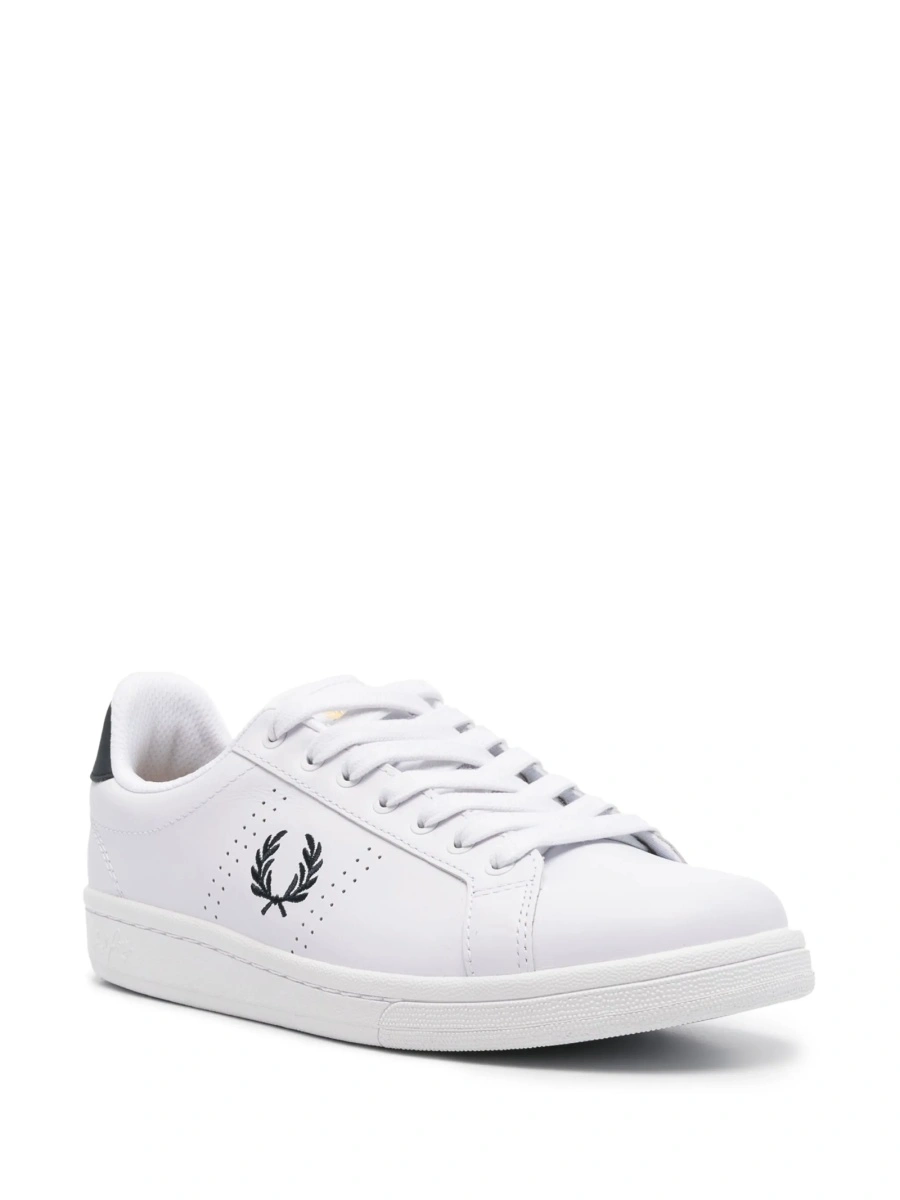 Sneakers Fred Perry albi din piele - Img 2