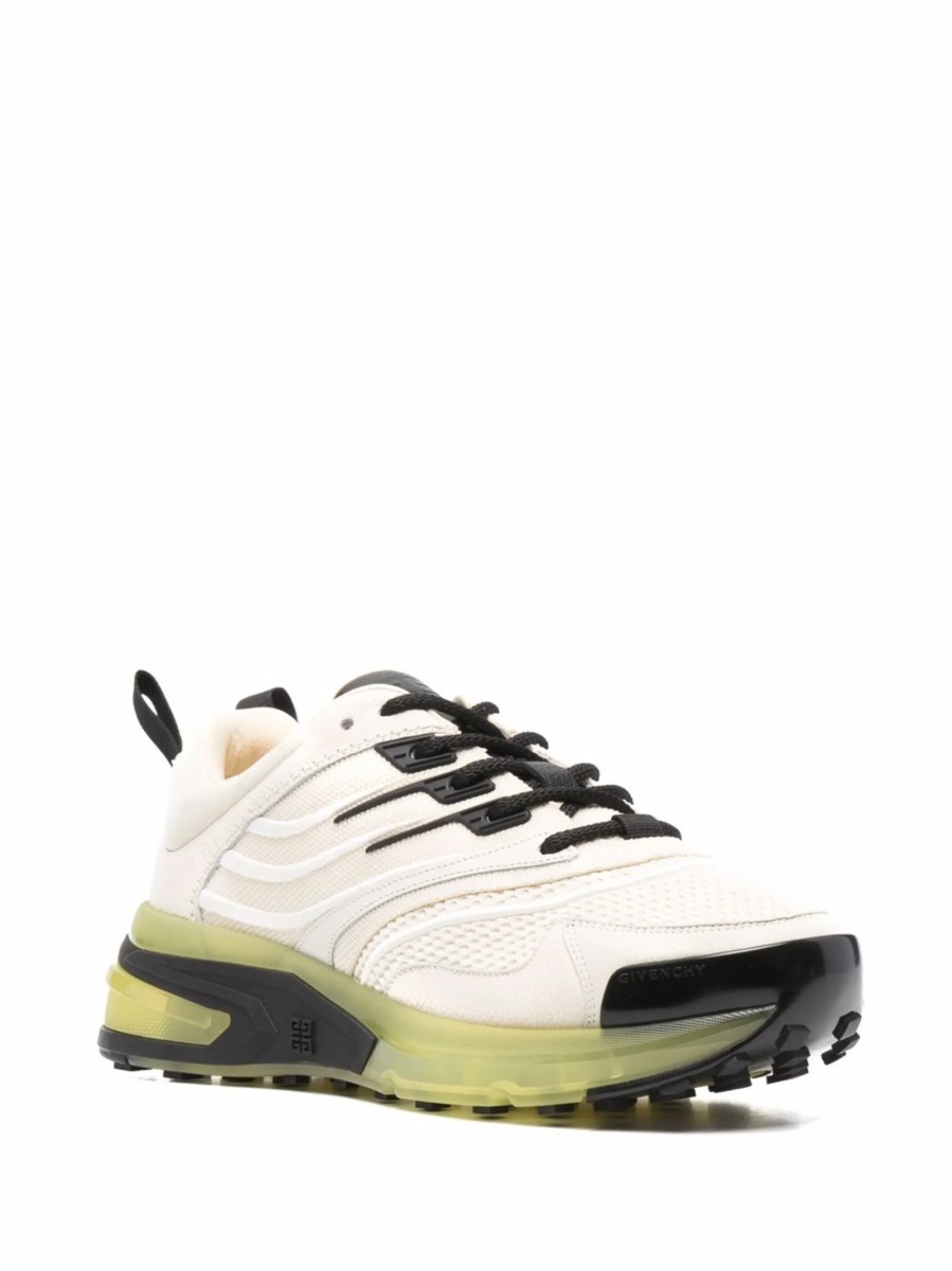 Sneakers Givenchy neutri din piele intoarsa si material textil - Img 2