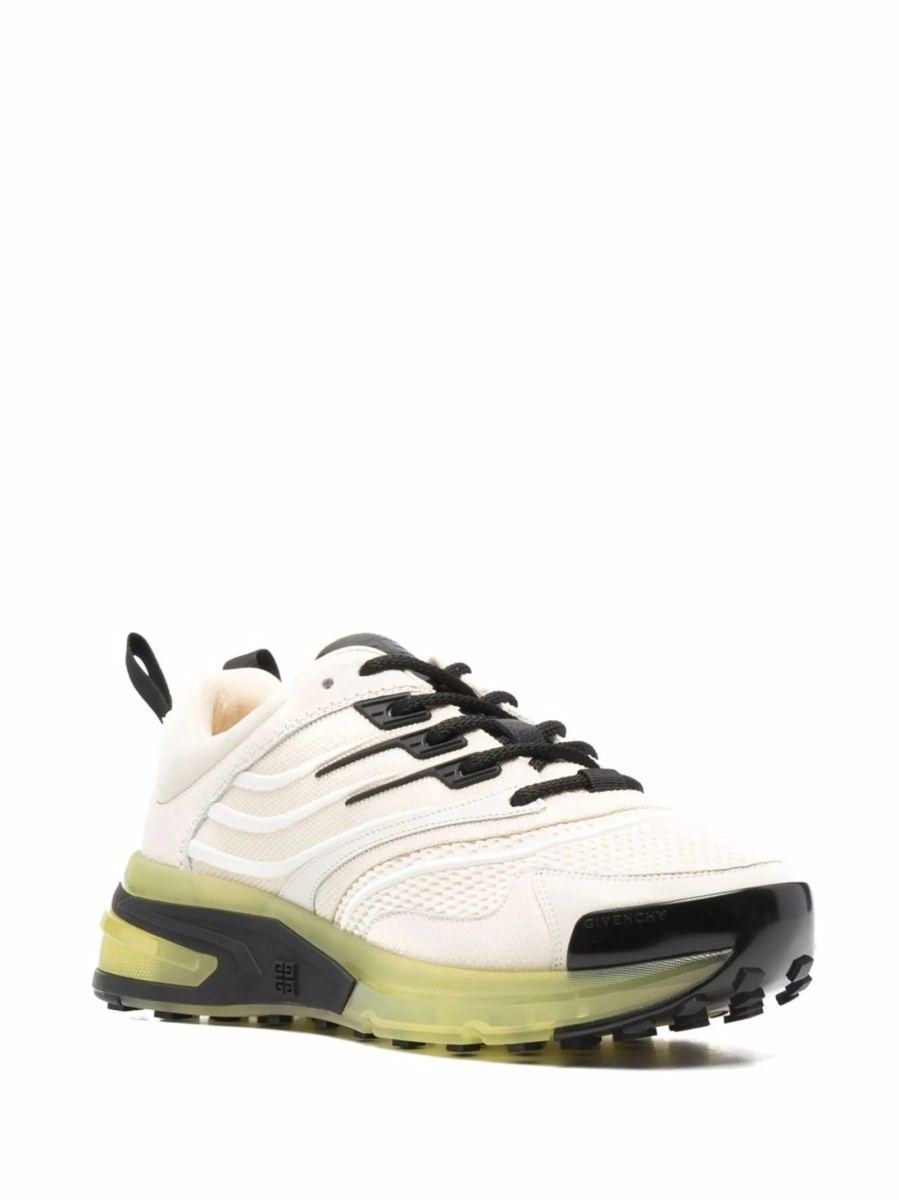 Sneakers Givenchy neutri din piele intoarsa si material textil - Img 2