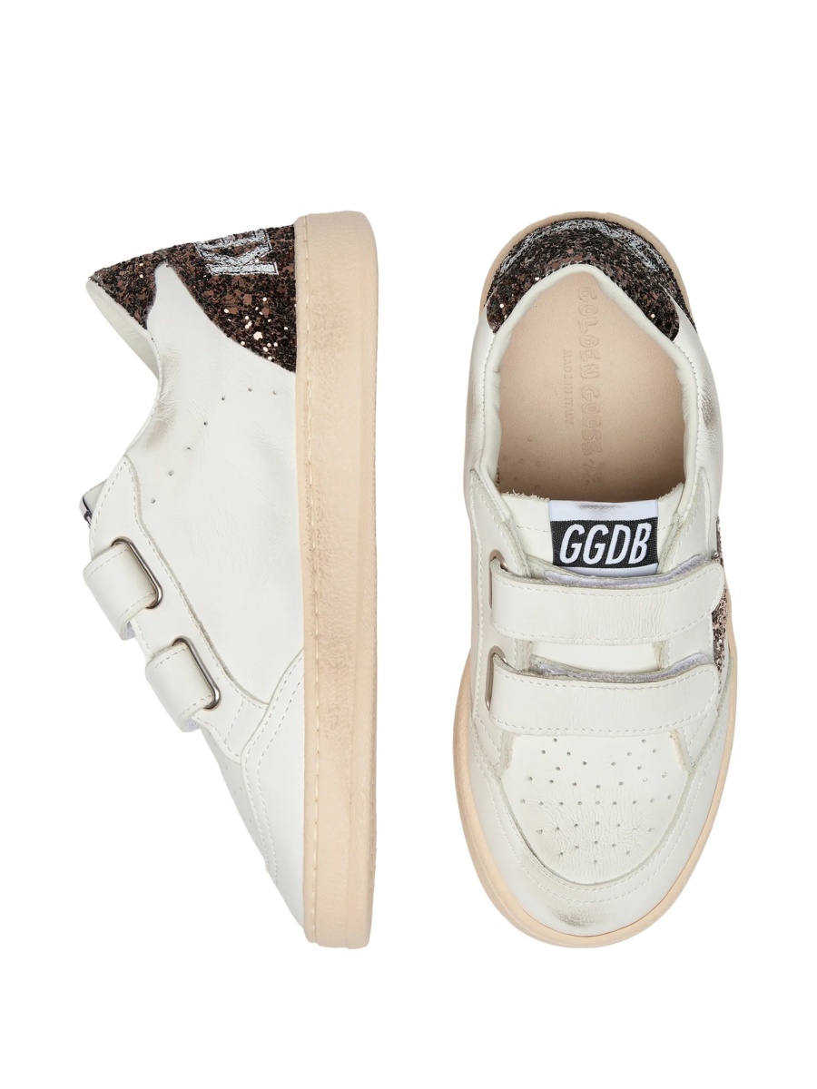 Sneakers Golden Goose albi din piele si slipici - Img 3