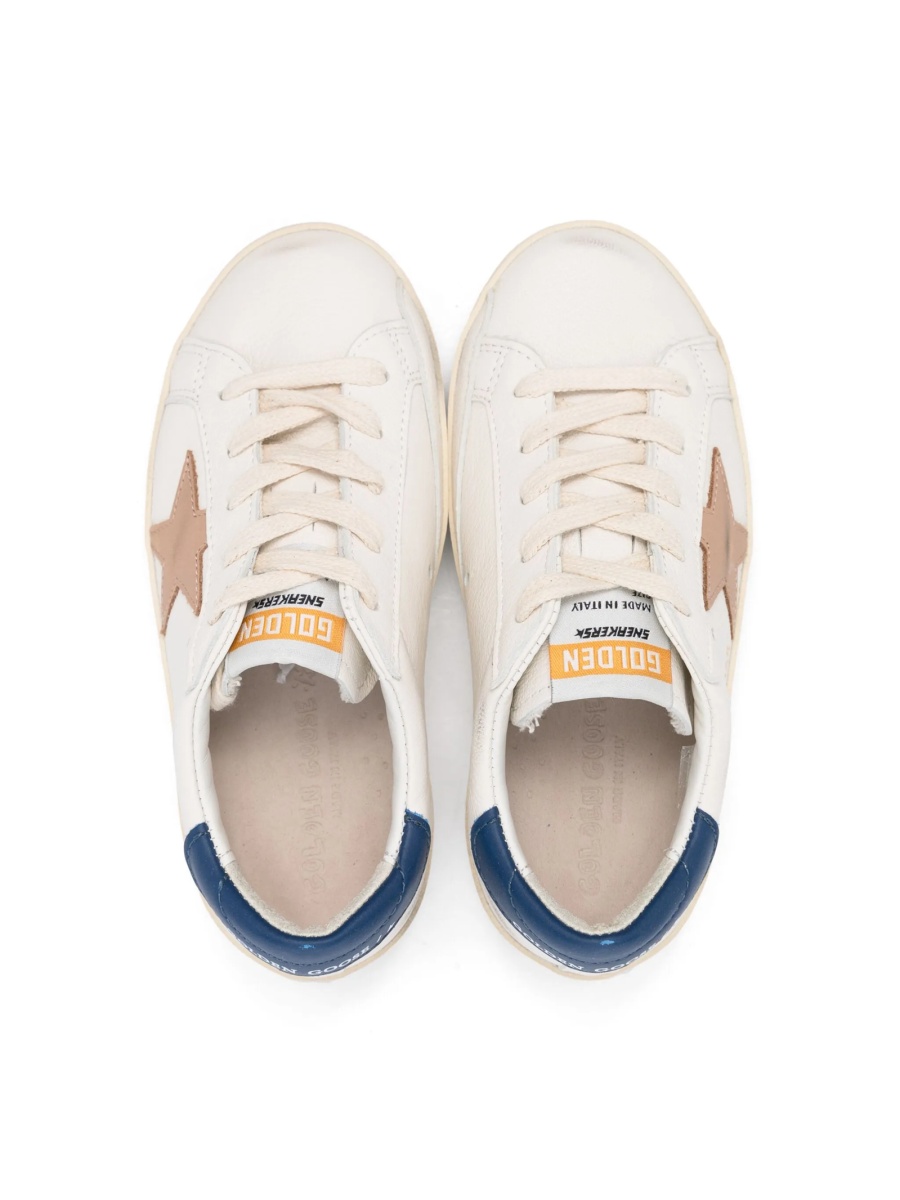 Sneakers Golden Goose albi din piele - Img 3