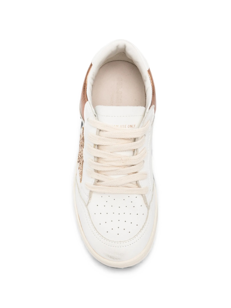 Sneakers Golden Goose albi din piele - Img 3