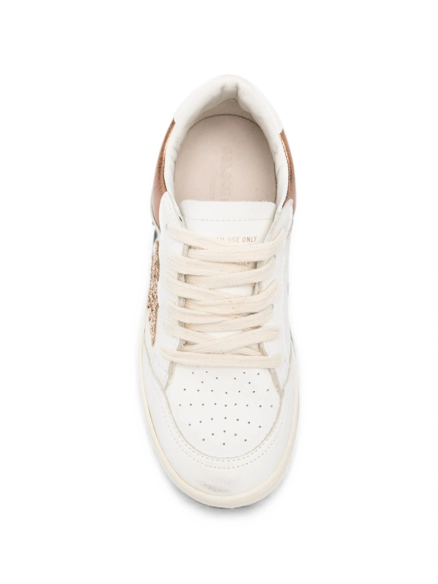 Sneakers Golden Goose albi din piele - Img 3