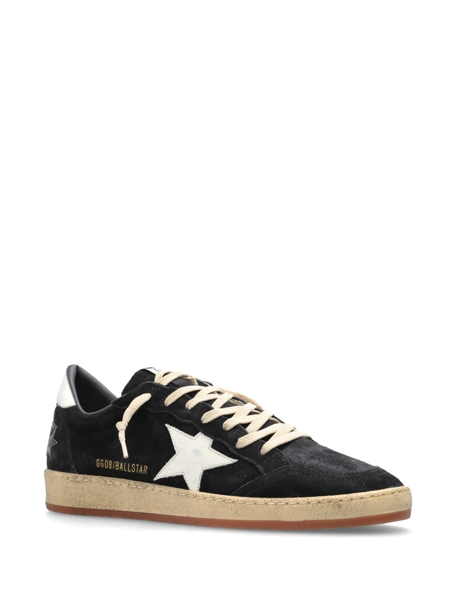 Sneakers Golden Goose ball star negri din piele intoarsa - Img 2