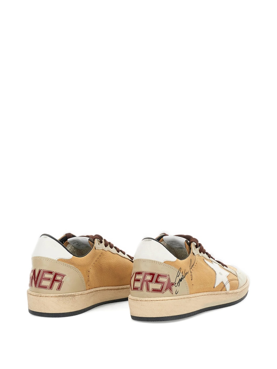 Sneakers Golden Goose ball star neutri din piele - Img 3