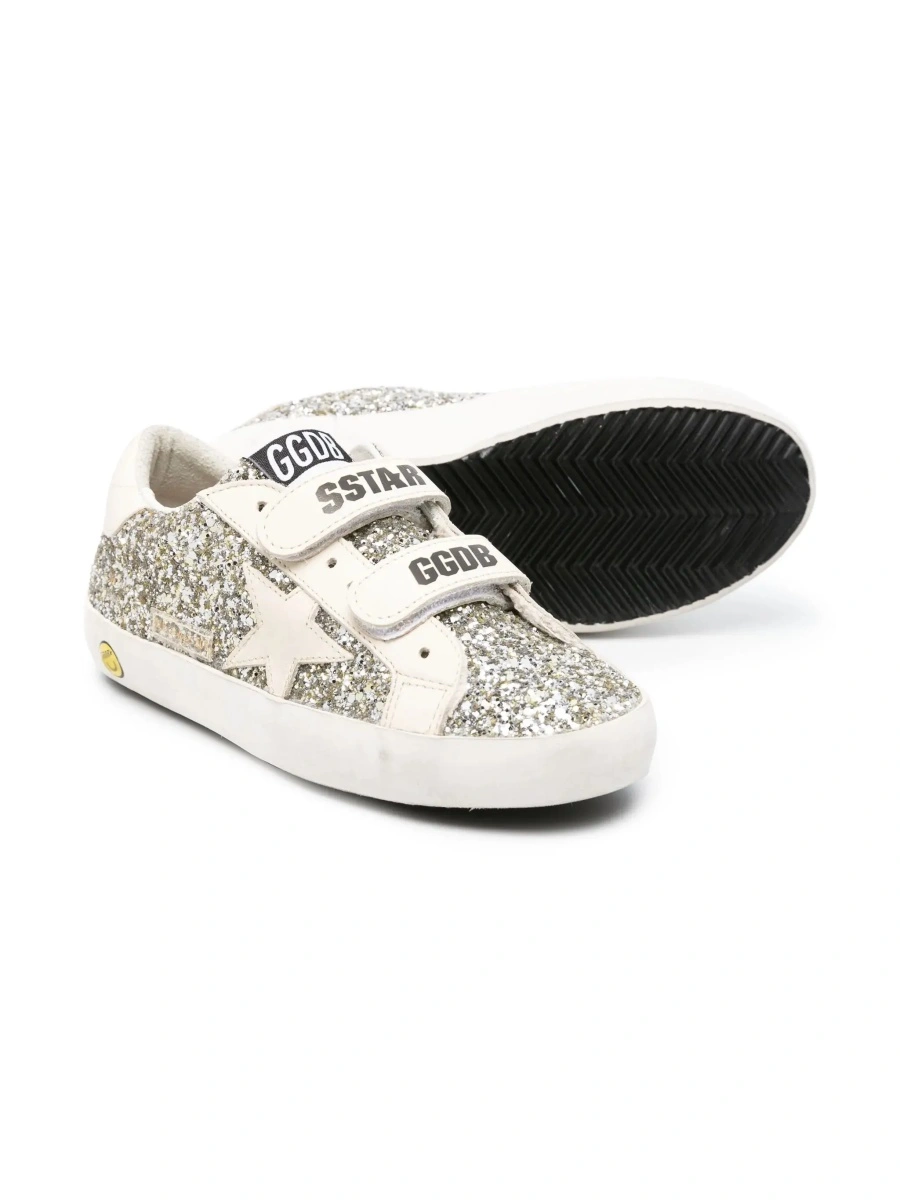 Sneakers GOLDEN GOOSE KIDS albi din tesatura tehnica - Img 5