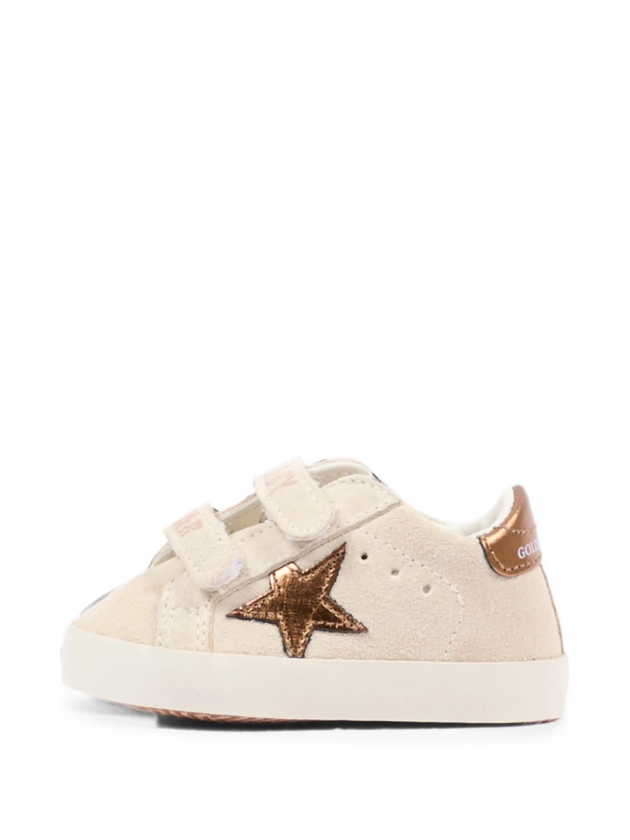 Sneakers Golden Goose neutri din piele intoarsa si piele - Img 5