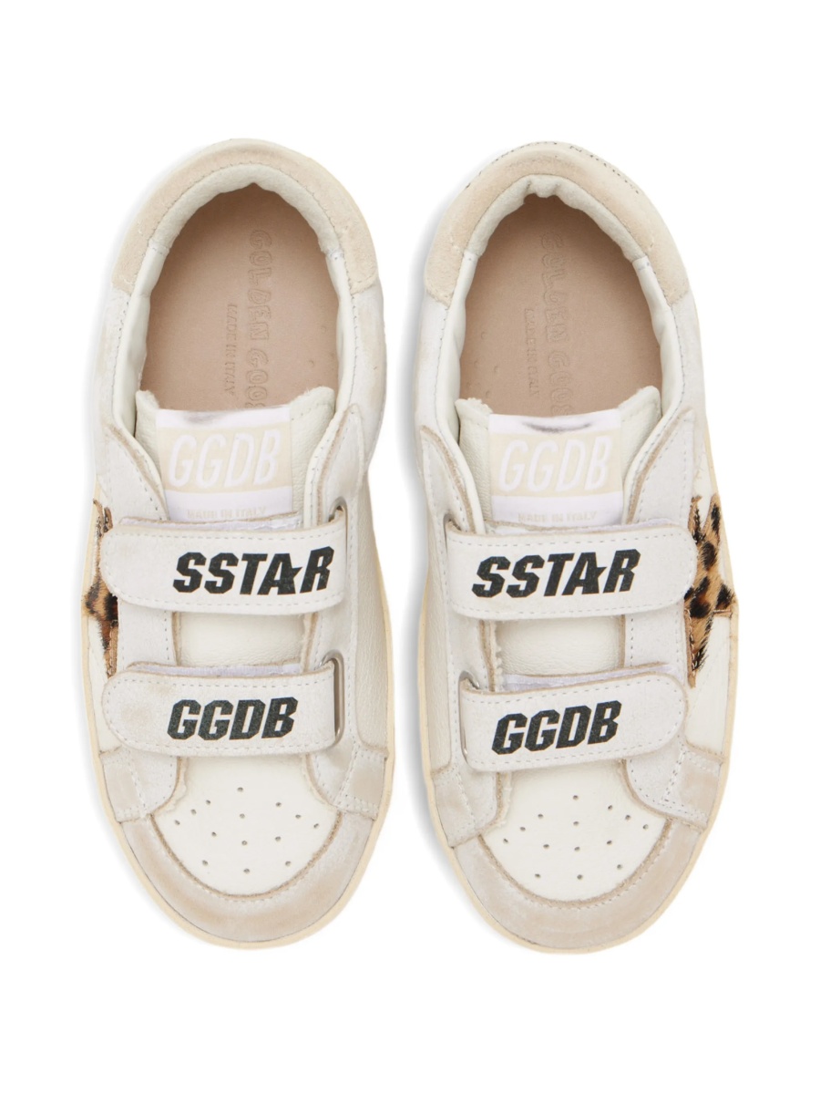Sneakers Golden Goose neutri din piele - Img 3