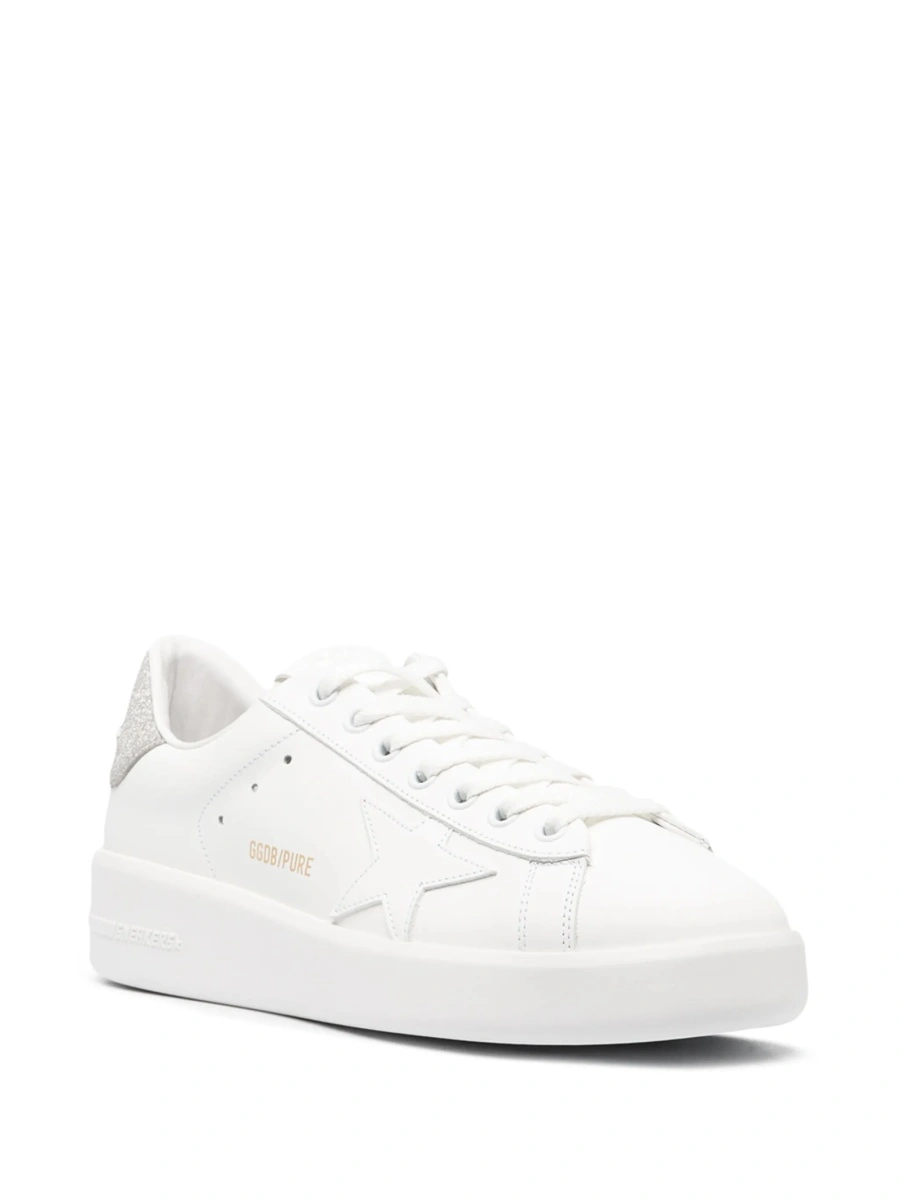 Sneakers Golden Goose star albi din piele si pvc - Img 2