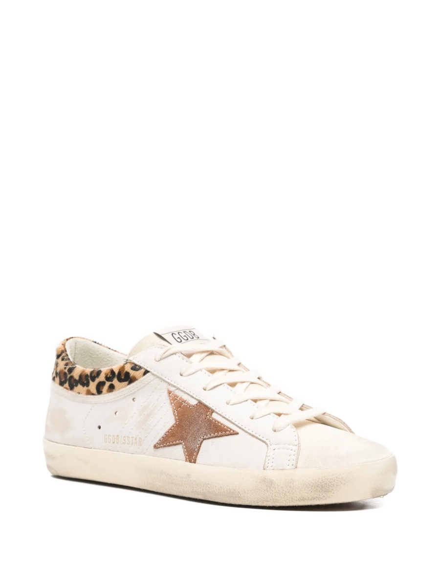 Sneakers Golden Goose star neutri din piele si par de vitel - Img 2