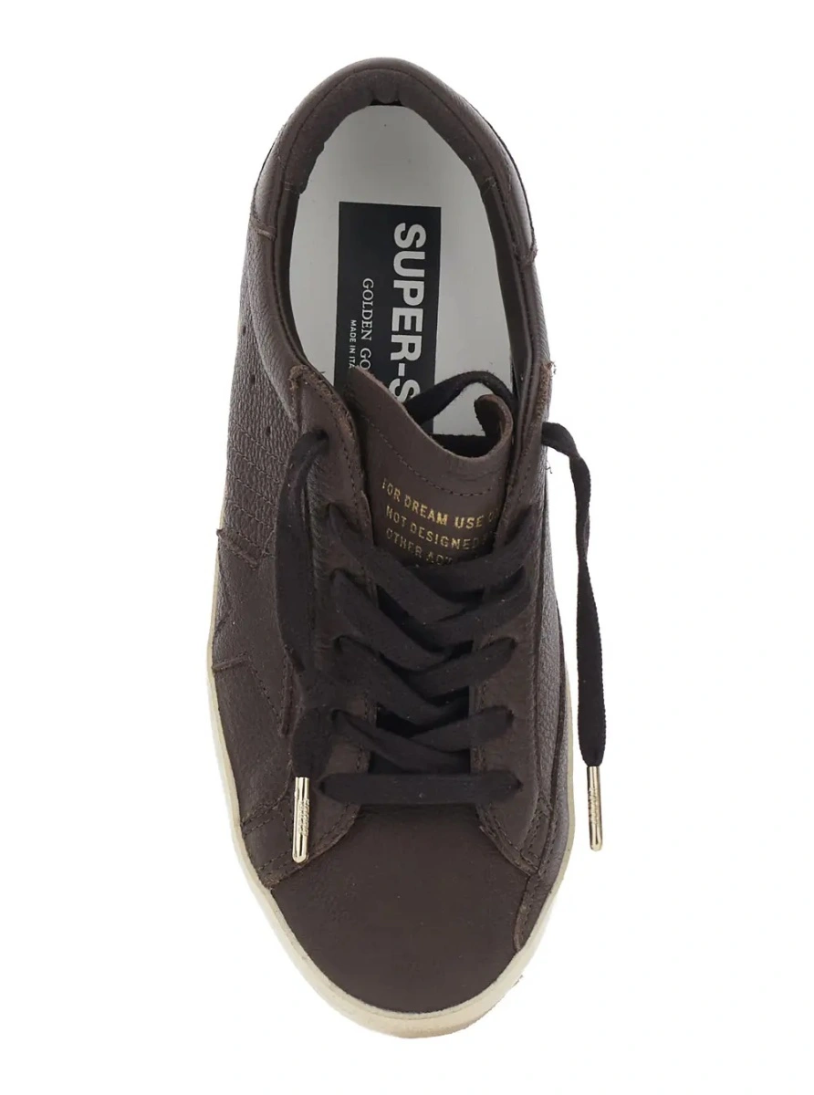 Sneakers Golden Goose 'Superstar' maro din piele - Img 4