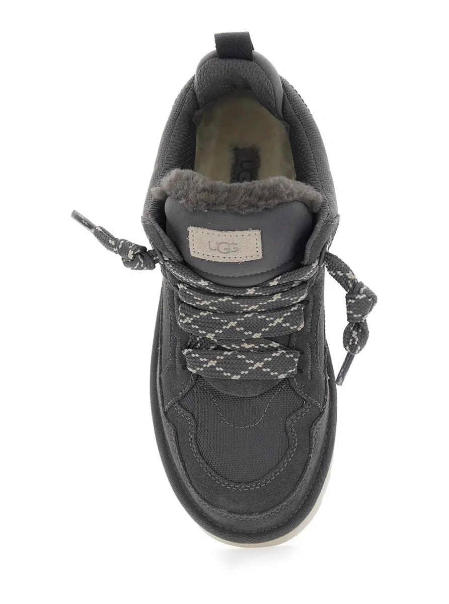 Sneakers Gray Low Top Sneaker with Logo Patch on the Tongue in Suede and Fabric Men - Img 4