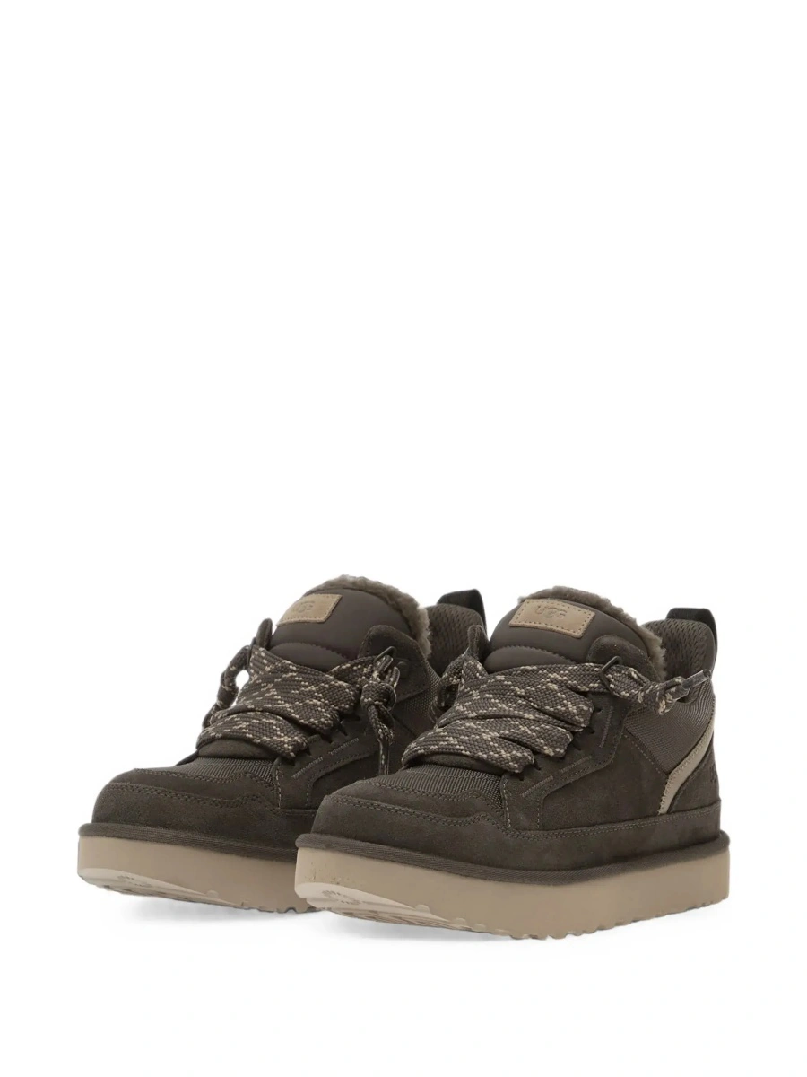 Sneakers Gray Low Top Sneaker with Logo Patch on the Tongue in Suede and Fabric Men - Img 6