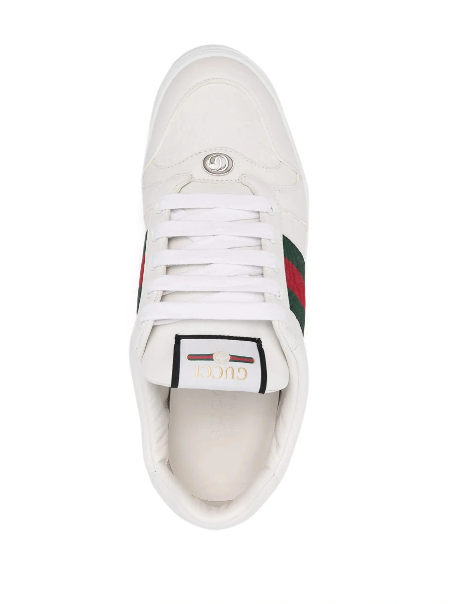 Sneakers Gucci albi din piele 'Screener' - Img 7