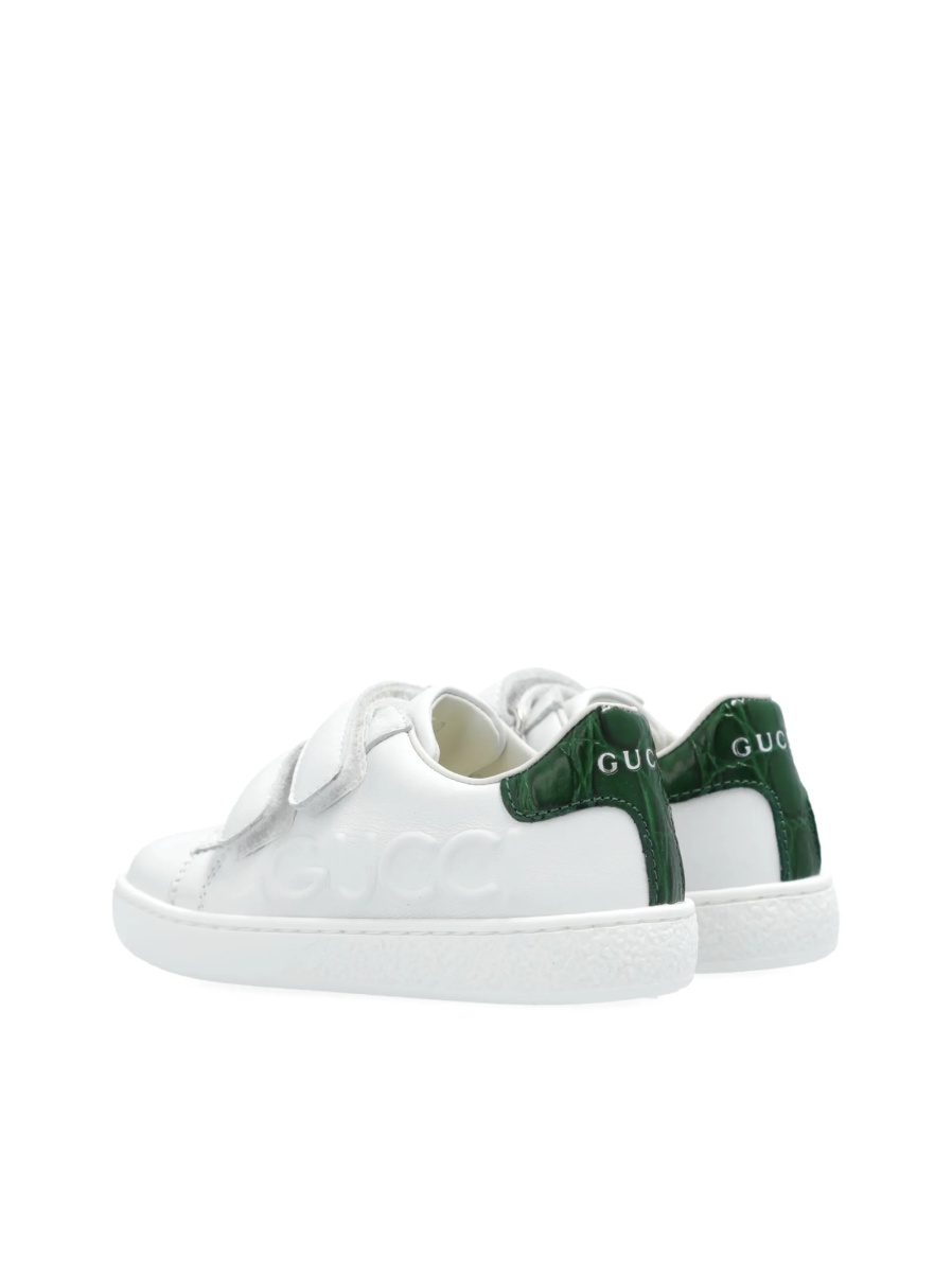 Sneakers Gucci albi din piele - Img 3