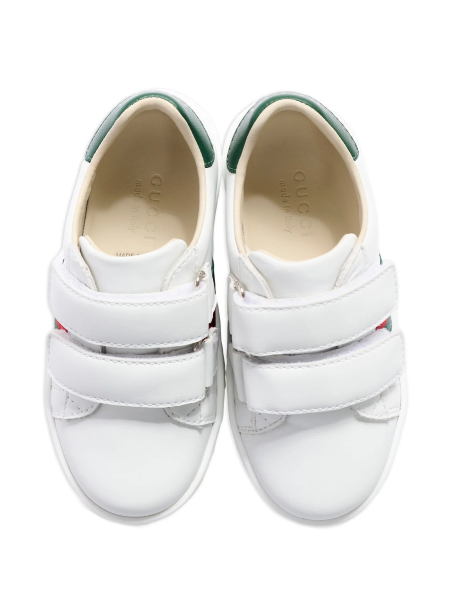 Sneakers Gucci albi din piele - Img 4