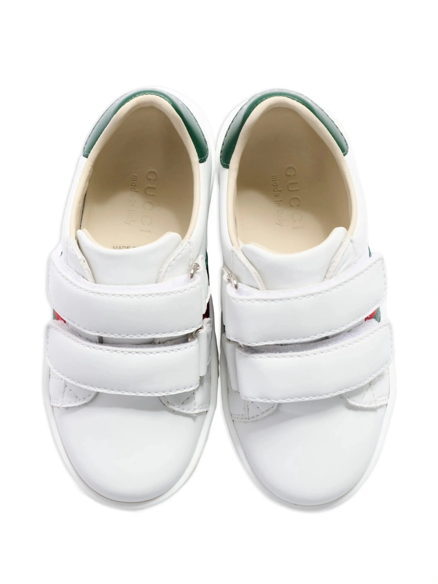 Sneakers Gucci albi din piele - Img 4