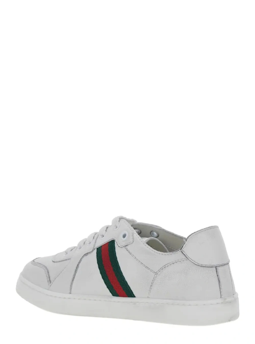 Sneakers Gucci albi din piele - Img 3