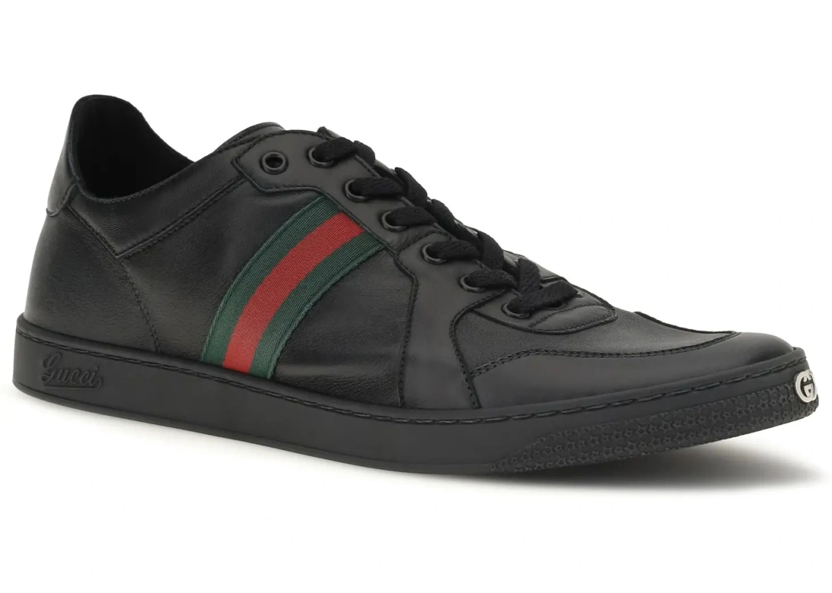 Sneakers Gucci negri din piele - Img 2