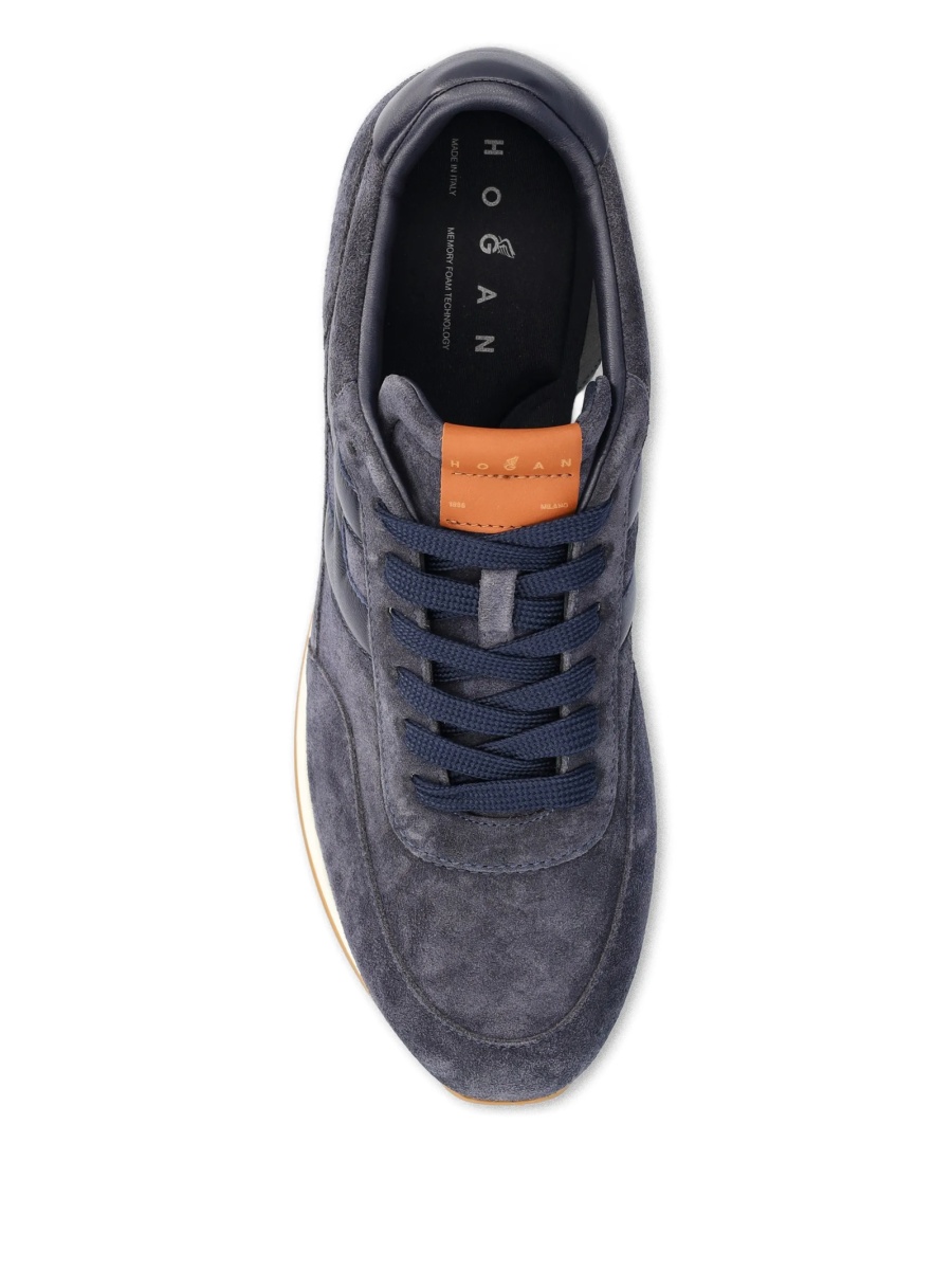 Sneakers Hogan albastri din piele intoarsa - Img 4