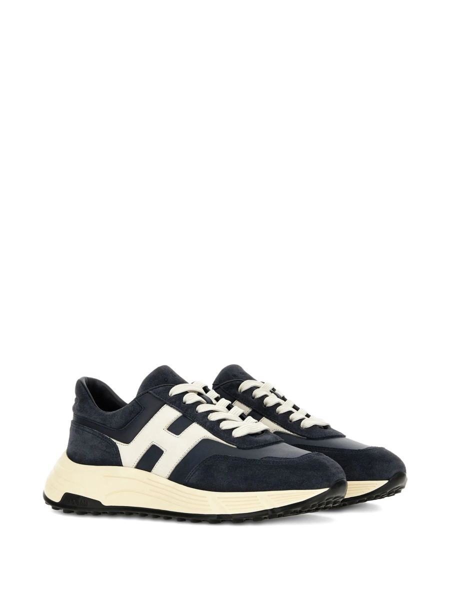 Sneakers Hogan albastri din piele - Img 2