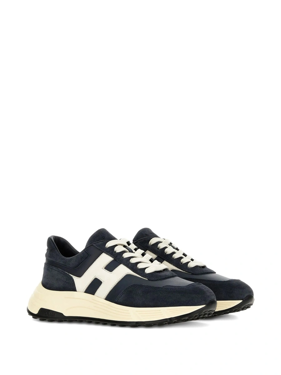 Sneakers Hogan albastri din piele - Img 2