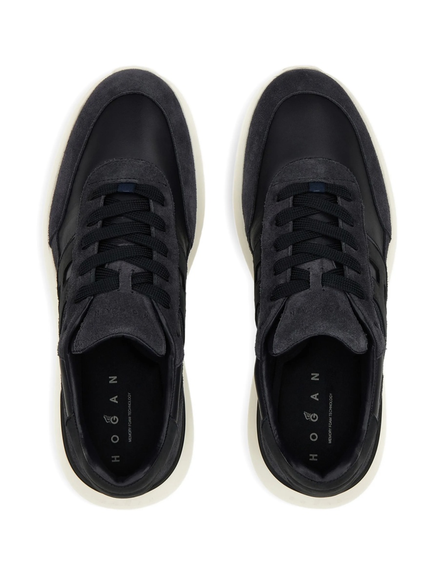 Sneakers Hogan albastri din piele - Img 3