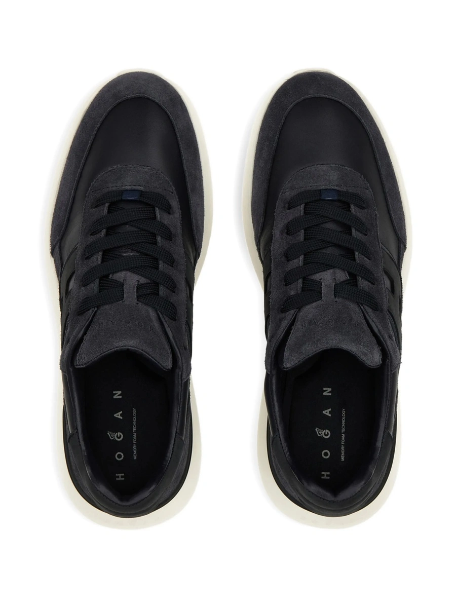Sneakers Hogan albastri din piele - Img 3