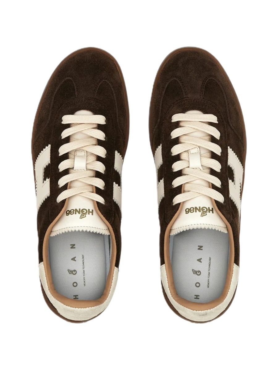 Sneakers Hogan maro din piele intoarsa - Img 3