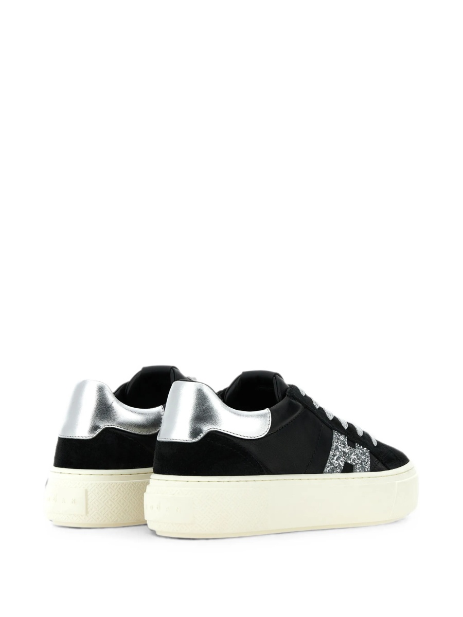 Sneakers Hogan negri din pvc si piele intoarsa - Img 4