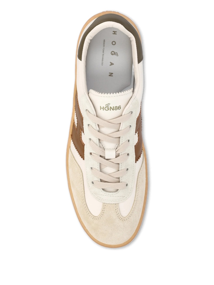 Sneakers Hogan neutri din piele - Img 4