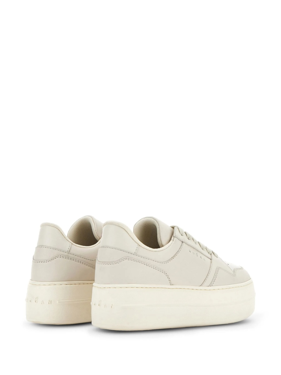 Sneakers Hogan neutri din piele - Img 3