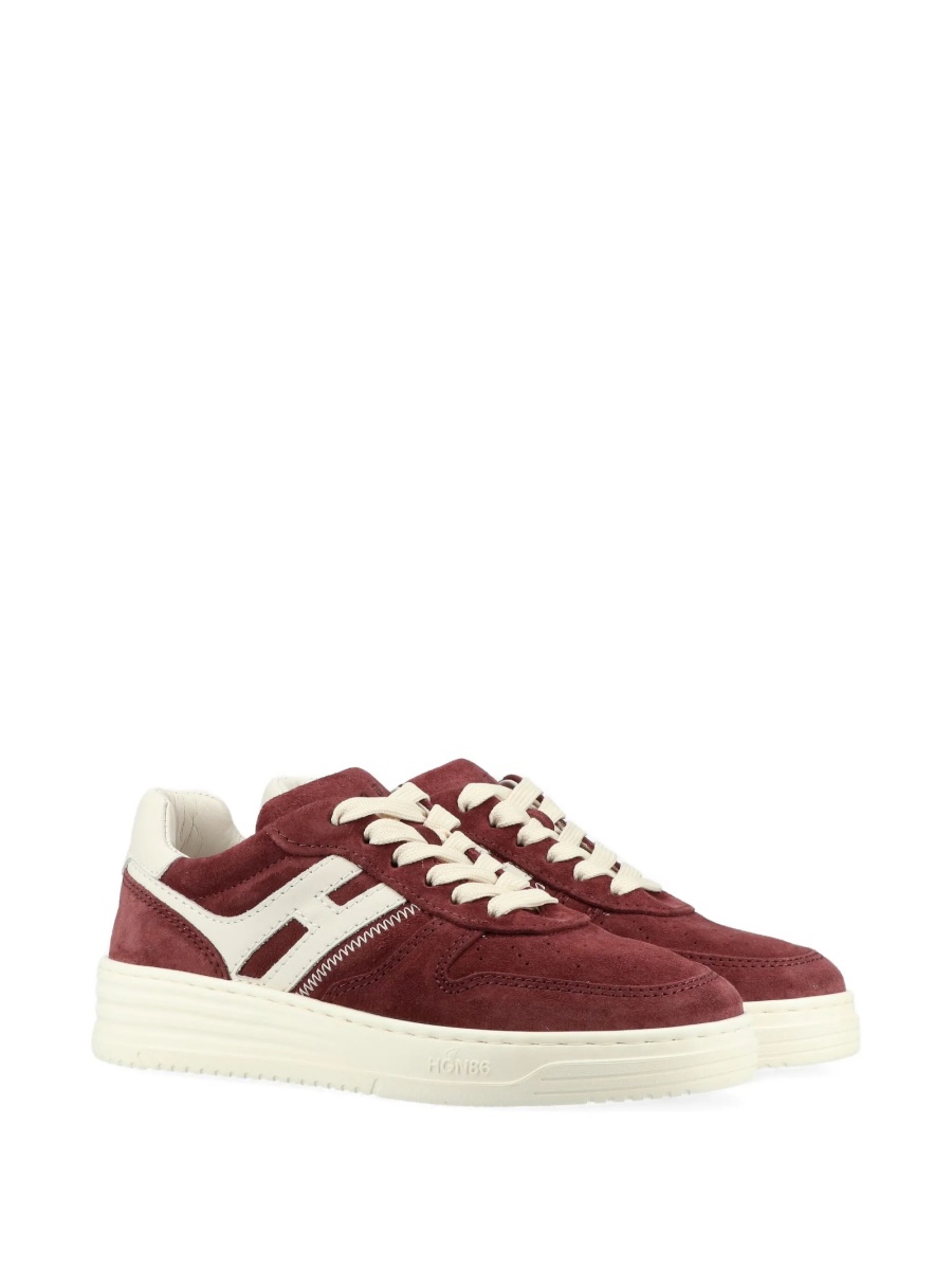 Sneakers Hogan rosii din piele intoarsa - Img 2