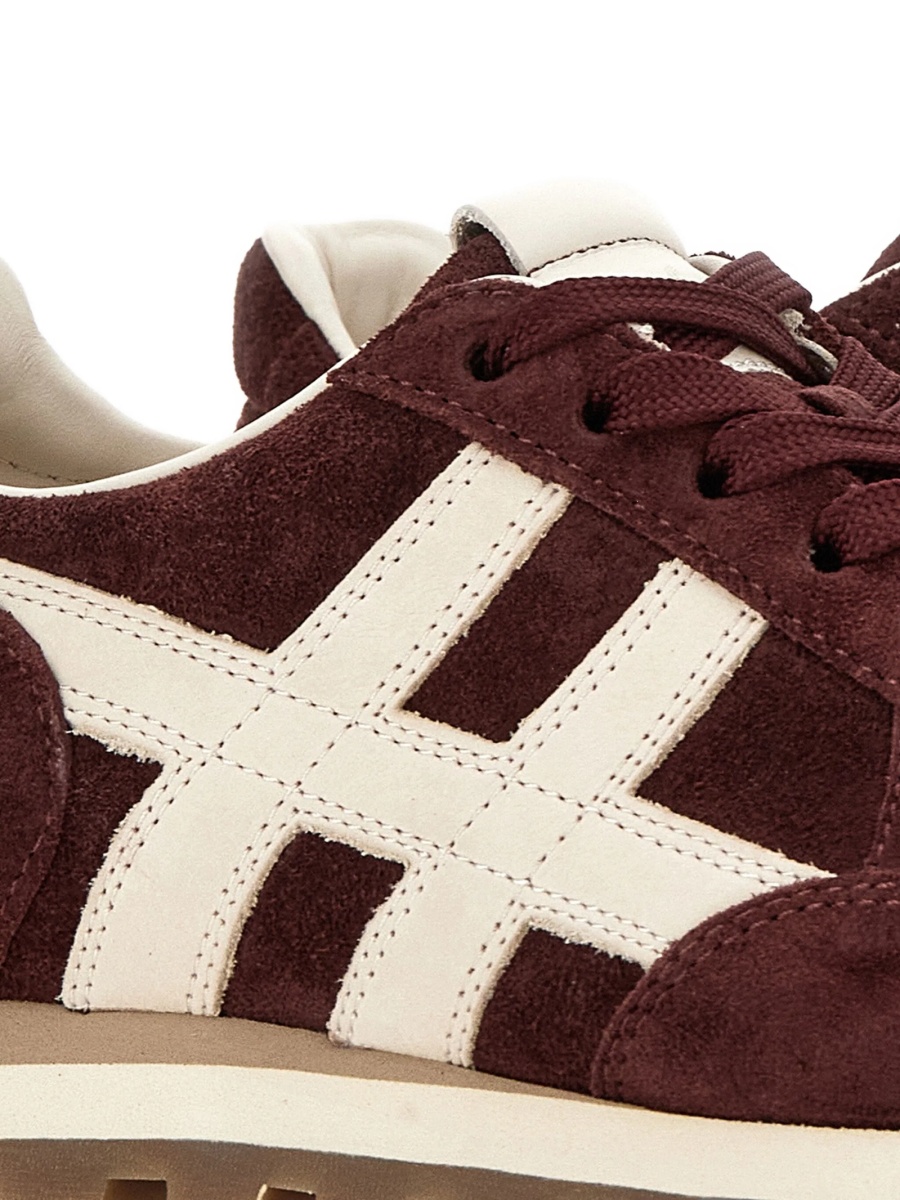 Sneakers Hogan rosii din piele intoarsa - Img 5