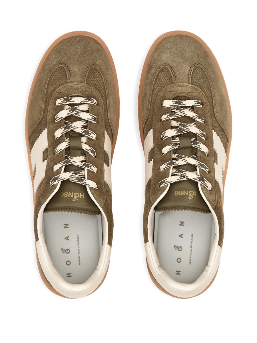 Sneakers Hogan verzi din piele - Img 4