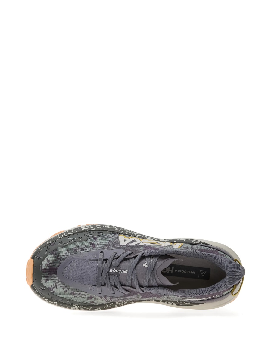 Sneakers Hoka One One gri din material textil - Img 4