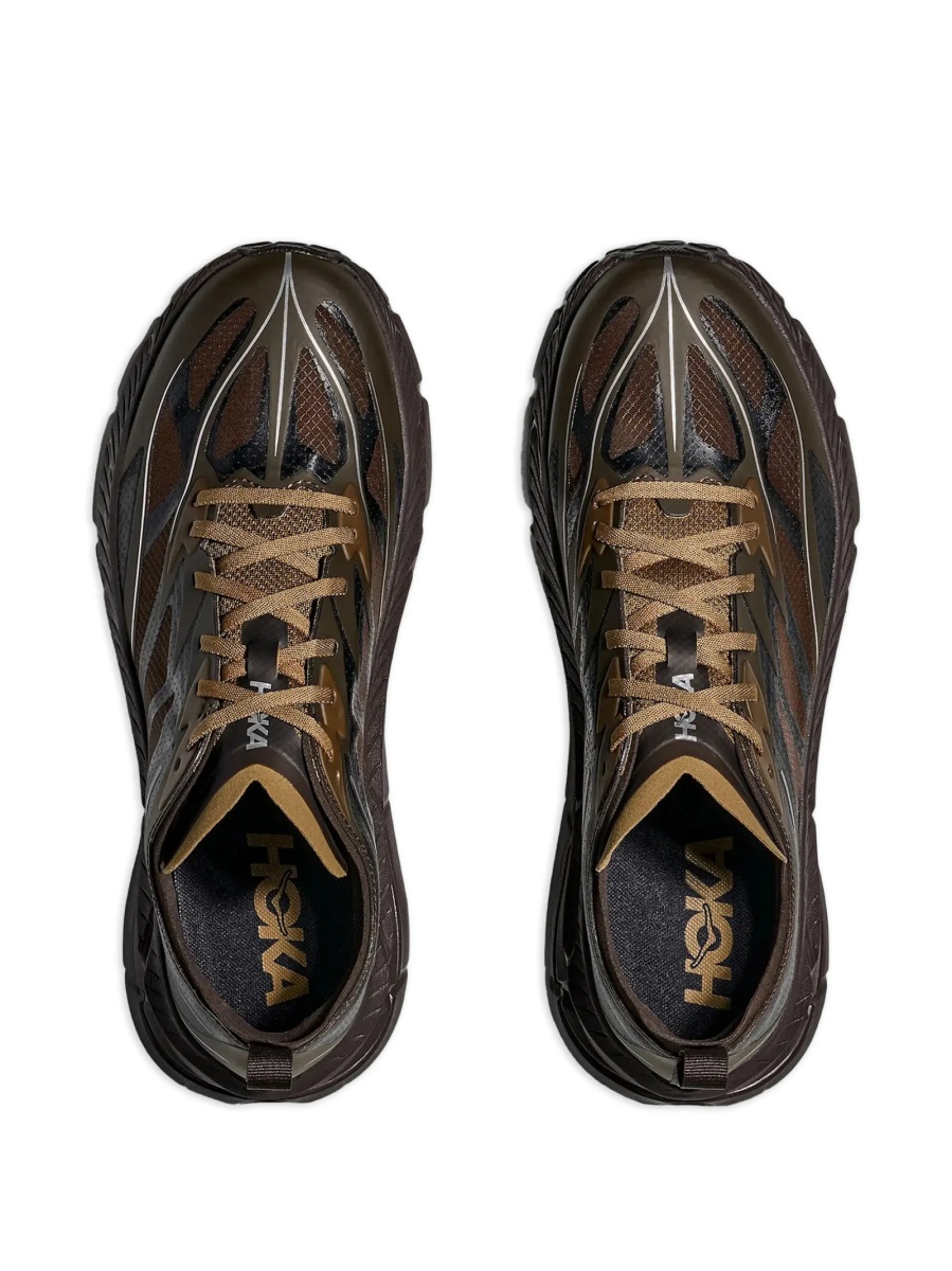 Sneakers Hoka One One maro din material textil si microfibre - Img 3