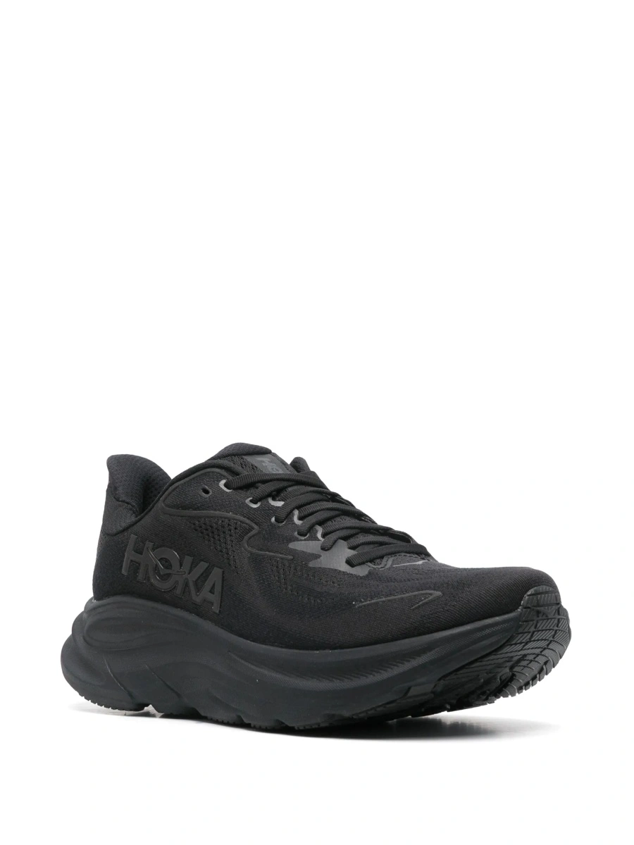 Sneakers Hoka One One negri din material textil - Img 2
