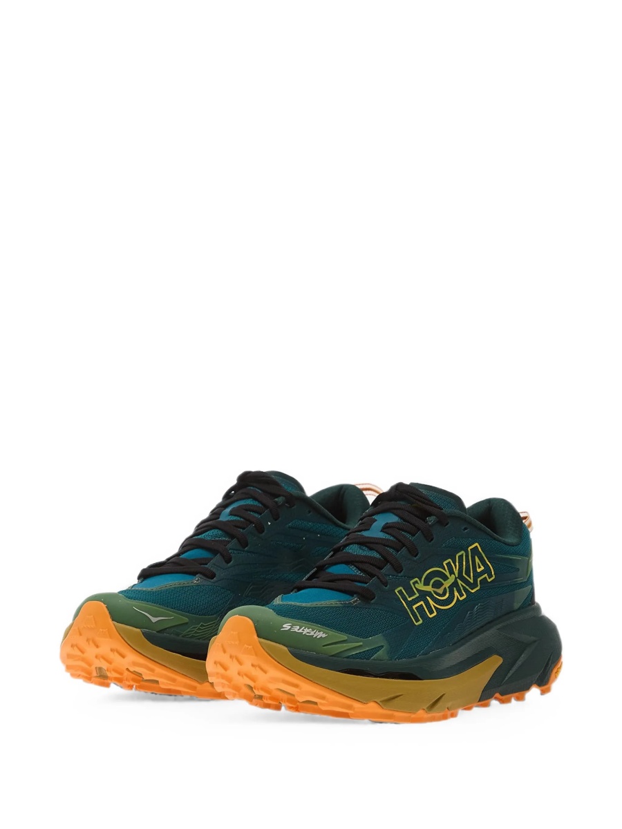 Sneakers Hoka One One verzi din material textil si fibre - Img 2