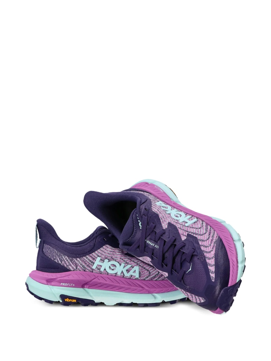 Sneakers Hoka One One violet din poliester reciclat si material textil - Img 5