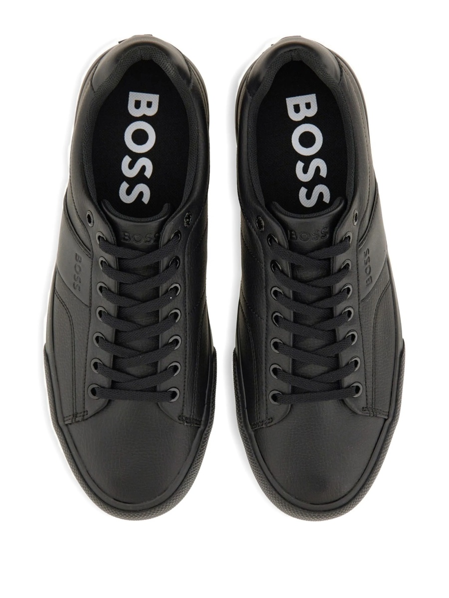 Sneakers Hugo Boss negri din piele - Img 4