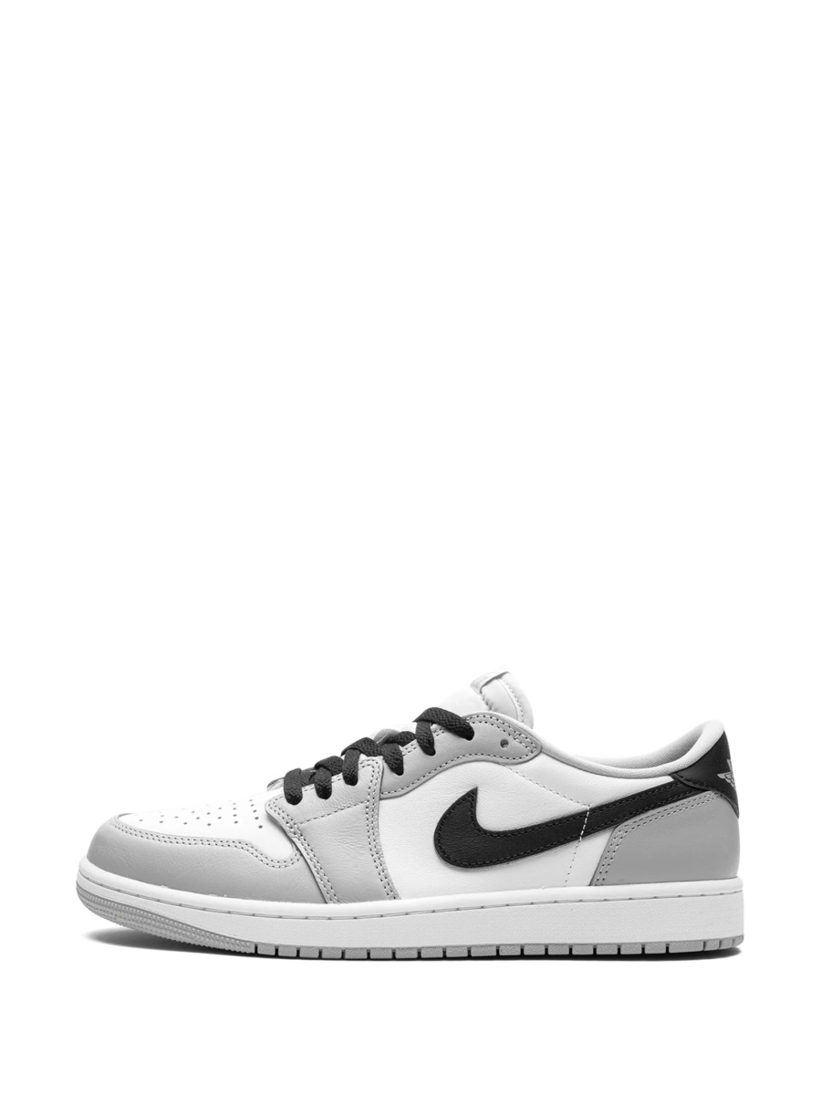 Sneakers Jordan air jordan 1 gri din piele si material textil - Img 5