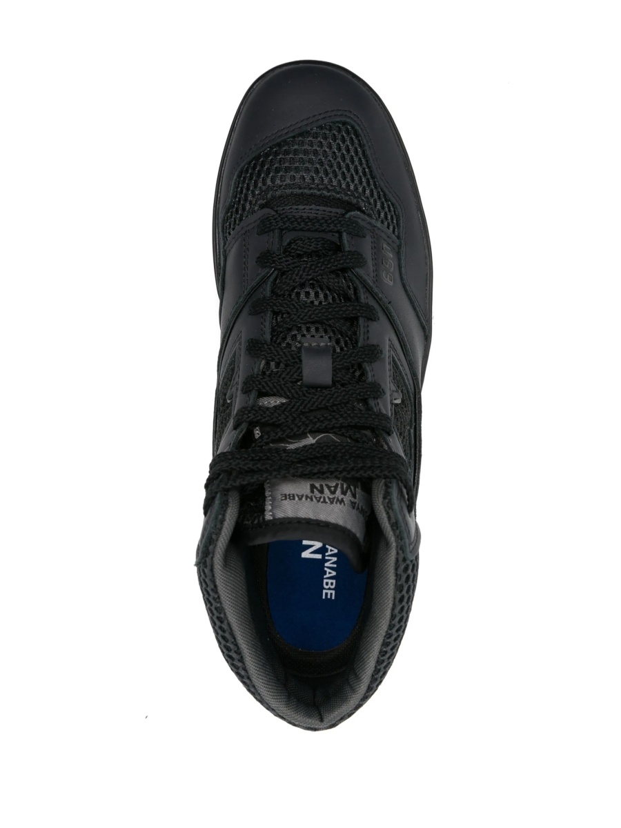 Sneakers JUNYA WATANABE negri din piele si material textil - Img 4
