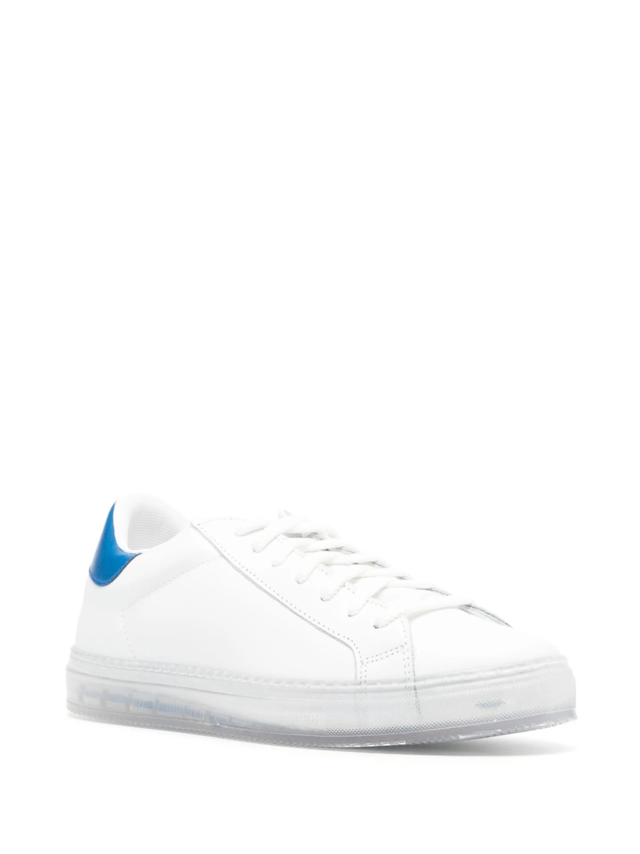 Sneakers KITON albi din piele - Img 2