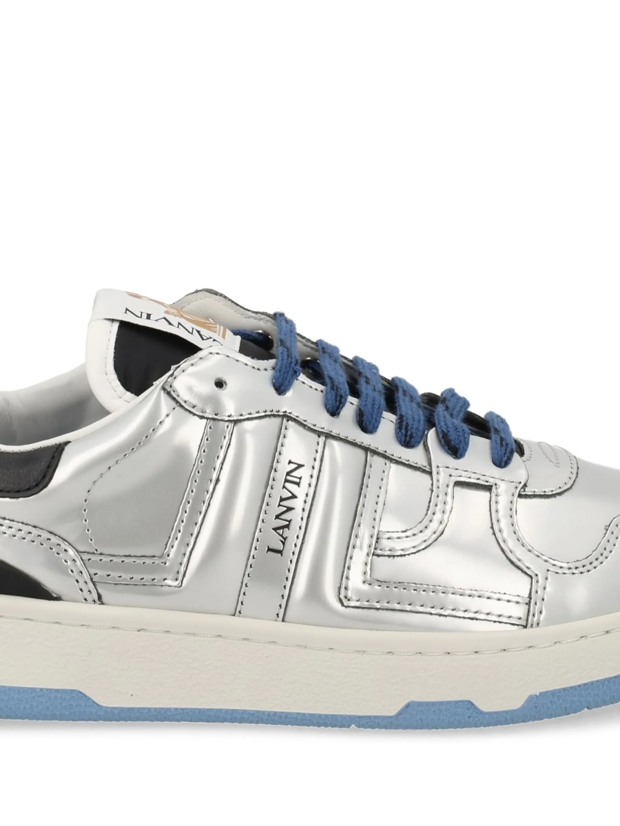 Sneakers Lanvin argintii din poliuretan si polyester - Img 2