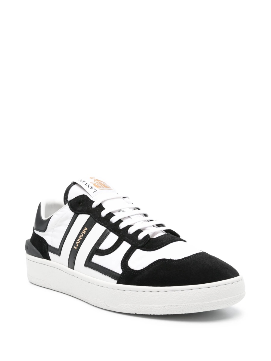 Sneakers Lanvin negri din piele si material textil - Img 2