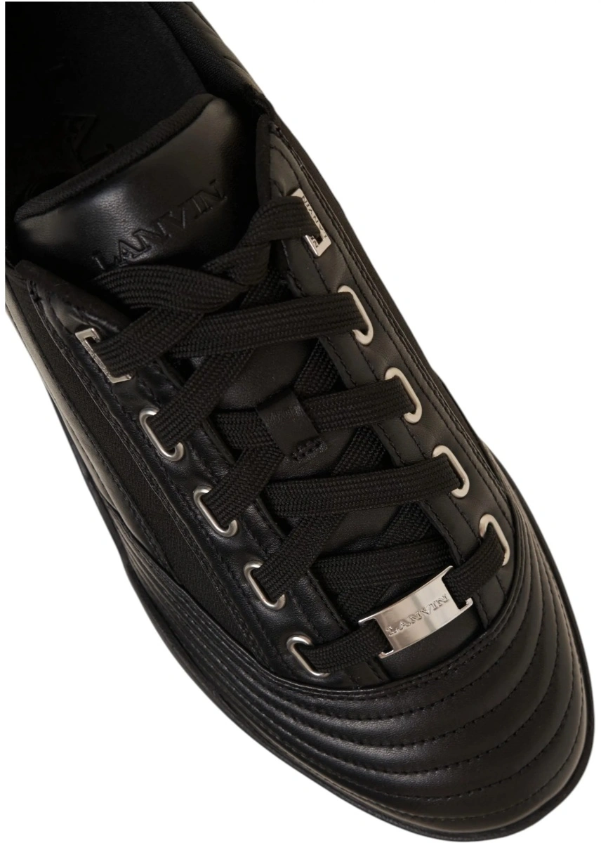 Sneakers Lanvin negri din piele - Img 3