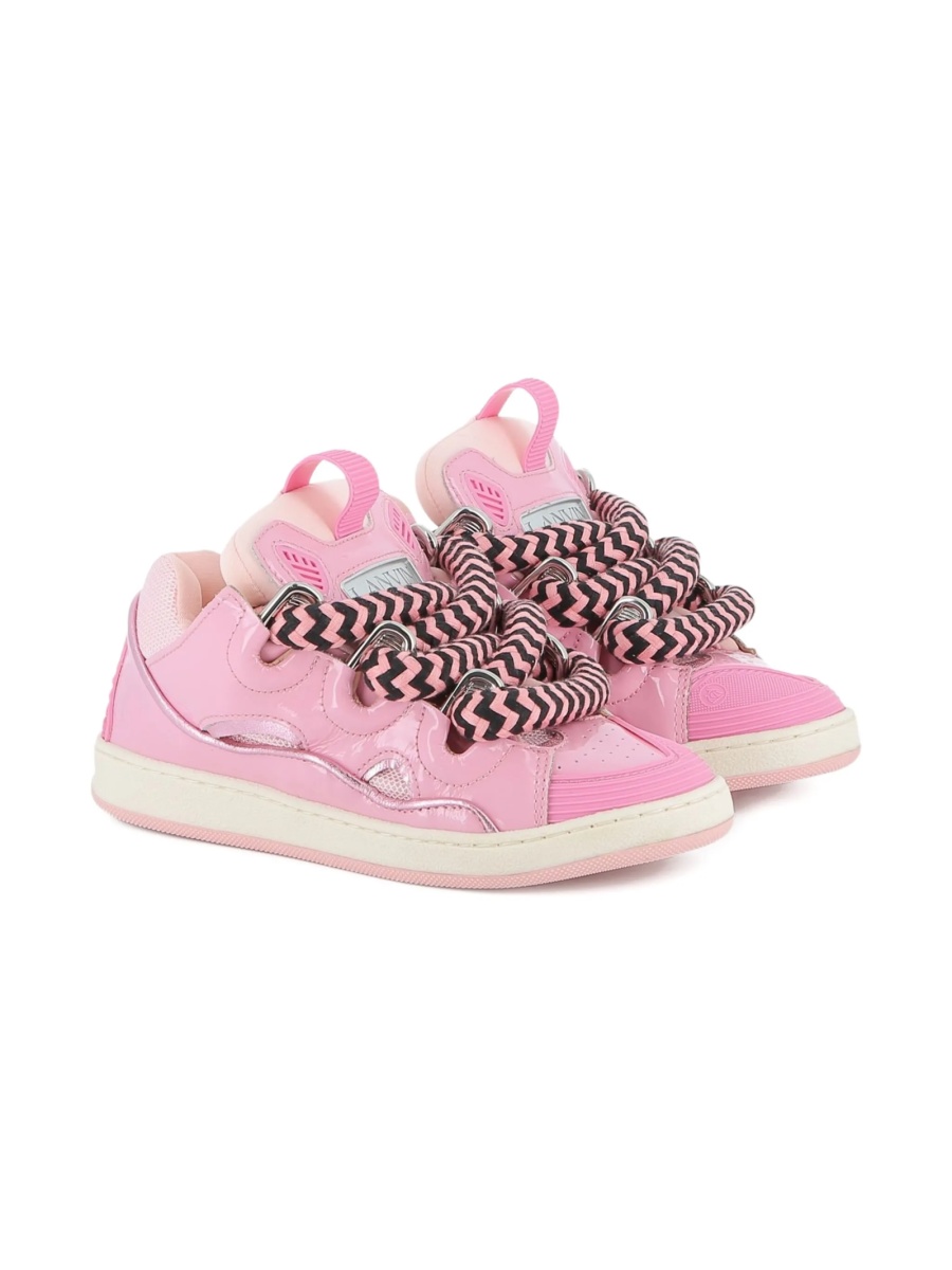 Sneakers Lanvin roz din piele - Img 3